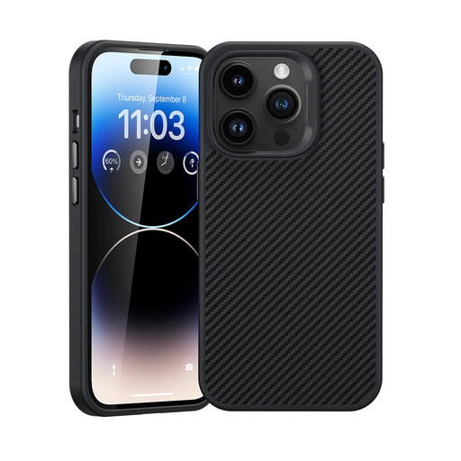 Benks Magnetic Armor Pro Kamera Vezérlés Kevlar Tok Fém Keret 600D (D065) iPhone 16 Pro fekete tok Benks Magnetic Armor Pro Kamera Vezérlés Kevlar Tok Fém Keret 600D (D065) iPhone 16 Pro fekete tok