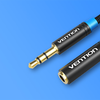 Vention VAB-B06-B150-M 1,5m Fekete Audio Kábel Hosszabbító - 0. kép