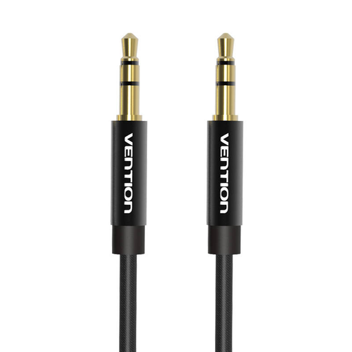 3.5 mm audio kábel Vention BAGBD 0.5 m fekete fém,