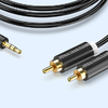 3.5mm Jack Férfi - 2x RCA Férfi Audio Adapter Kábel Vention BCLBK 8m Fekete - 0. kép