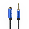 Audio kábel TRRS 3.5mm apa - 3.5mm anya Vention BHCLI 3m kék - 0. kép