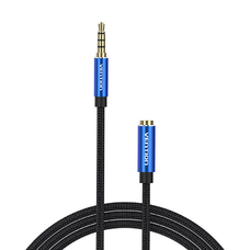 Audio kábel TRRS 3.5mm apa - 3.5mm anya Vention BHCLI 3m kék