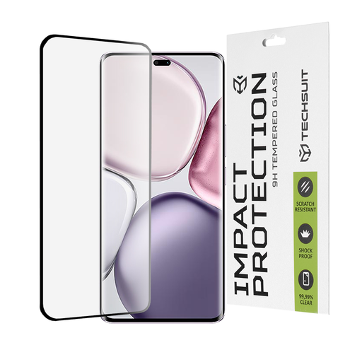 Honor Magic7 Lite/X9c Techsuit 111D Full Cover 3D üvegfólia fekete Honor Magic7 Lite/X9c Techsuit 111D Full Cover 3D üvegfólia fekete