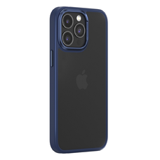 Comma Joy Elegant fliptok iPhone 15 kék tok