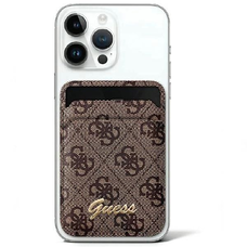 Guess Wallet kártyatartó állvány GUWMSHG4SHW tok - barna MagSafe 4G Classic Logo tok