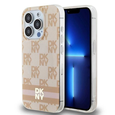 DKNY IML Checkered Mono Pattern & Printed Stripes MagSafe tok iPhone 13 Pro / 13 - rózsaszín tok