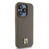 DKNY Leather Pattern Metal Logo MagSafe tok iPhone 14 Pro - barna - 2. kép