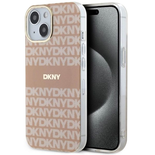 DKNY IML Mono & Stripe MagSafe tok iPhone 15 Plus / 14 Plus - Rózsaszín, DKNY IML Mono & Stripe MagSafe tok iPhone 15 Plus / 14 Plus - Rózsaszín,