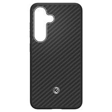 Spigen Enzo Aramid GP-FPS931PGABW szilikon tok beépített MagFit gyűrűvel Samsung Galaxy S25-höz - fekete tok