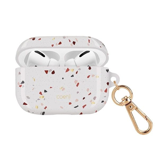 Uniq Coehl Terrazzo AirPods Pro tok Fehér/Természetes Fehér