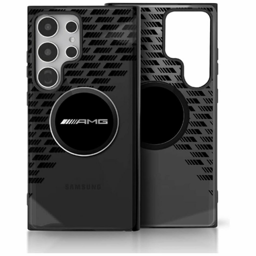 AMG Átlátszó Rhombs MagSafe tok Samsung Galaxy S25 Ultra - Fekete AMG Átlátszó Rhombs MagSafe tok Samsung Galaxy S25 Ultra - Fekete