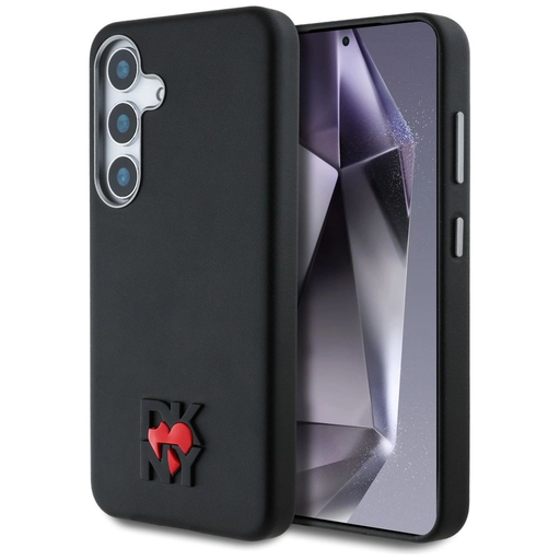 DKNY Bőr Heart of NY Samsung Galaxy S25 tok - Fekete DKNY Bőr Heart of NY Samsung Galaxy S25 tok - Fekete
