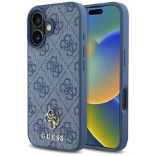 Guess HC PU 4G Small 4G és Classic fliptok iPhone 16 MagSafe - Kék tok