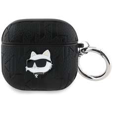 Karl Lagerfeld Monogram Choupette Head tok AirPods 4-hez - Fekete