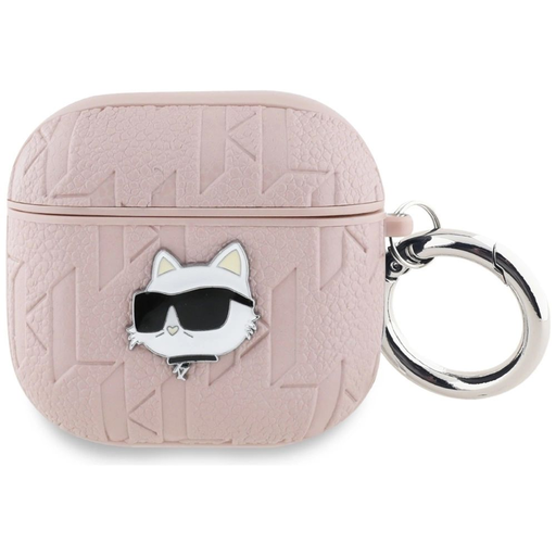 Karl Lagerfeld Monogram Choupette Head AirPods 4 tok - Rózsaszín Karl Lagerfeld Monogram Choupette Head AirPods 4 tok - Rózsaszín