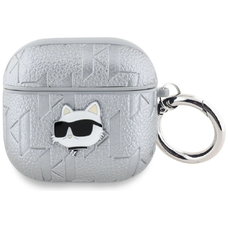 Karl Lagerfeld Monogram Choupette Head tok AirPods 4 - ezüst