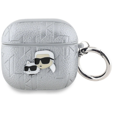 Karl Lagerfeld Monogram Karl & Choupette Head tok AirPods 4-hez - ezüst