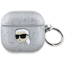 Karl Lagerfeld Monogram Karl Head tok AirPods 4-hez - ezüst