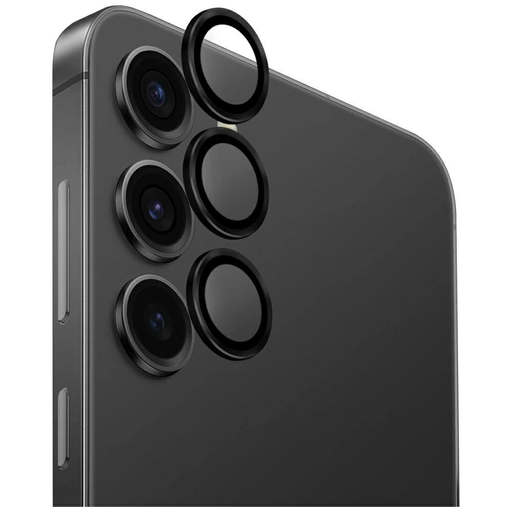 Uniq Optix Alumínium Kamera Lencse Samsung Galaxy S25+ - Fekete üvegfólia Uniq Optix Alumínium Kamera Lencse Samsung Galaxy S25+ - Fekete üvegfólia