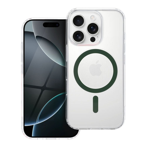 Drop Glue Színes Gyűrűs MagSafe-kompatibilis tok IPHONE 13 MINI-hez sötétzöld