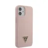 iPhone 12 mini Guess GUHCP12SLSTMLP Metal Triangle szilikon tok Light Pink - 1. kép