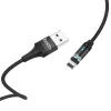 HOCO U76 Fresh USB - Lightning kábel 2A mágneses fejjel 1.2m fekete - 1. kép