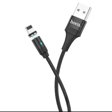 HOCO U76 Fresh USB - Lightning kábel 2A mágneses fejjel 1.2m fekete