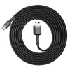 Baseus Cafule Nylon harisnyázott USB/ micro USB kábel QC3.0 1.5A 2m fekete (CAMKLF-CG1) - 3. kép