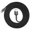 Baseus Cafule Nylon harisnyázott USB/ micro USB kábel QC3.0 1.5A 2m fekete (CAMKLF-CG1) - 1. kép