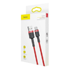 Baseus Cafule Nylon harisnyázott USB/USB-Type C kábel QC3.0 2A 2m piros (CATKLF-C09) - 4. kép