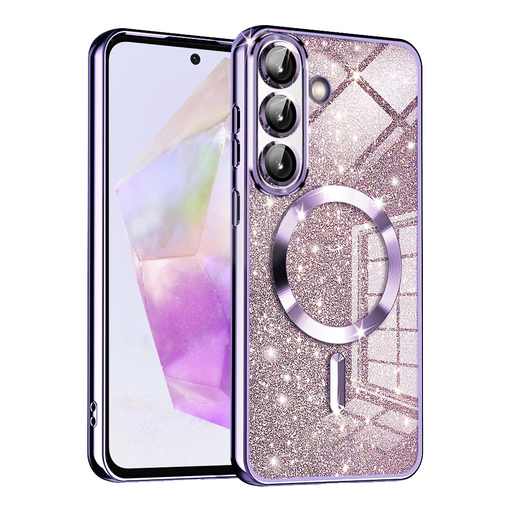 Techsuit - Luxuskivitelű csillogó MagSafe tok - Samsung Galaxy A36 5G / A56 5G - Világoslila Techsuit - Luxuskivitelű csillogó MagSafe tok - Samsung Galaxy A36 5G / A56 5G - Világoslila