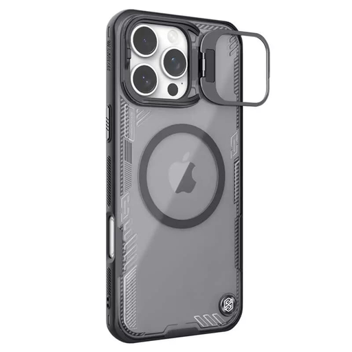 Nillkin - Iceblade Prop Mágneses (Kamerakivágással) - iPhone 16 Pro Max - Fekete tok Nillkin - Iceblade Prop Mágneses (Kamerakivágással) - iPhone 16 Pro Max - Fekete tok