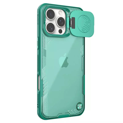 Nillkin - Iceblade Prop (kamera kivágás nélkül) - iPhone 16 Pro - Zöld tok Nillkin - Iceblade Prop (kamera kivágás nélkül) - iPhone 16 Pro - Zöld tok
