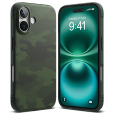  Ringke - Onyx Design - iPhone 16 Plus - Álcázó zöld tok