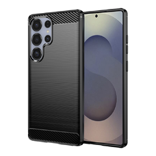  Techsuit - Szénszálas Szilikon - Samsung Galaxy S25 Ultra - Fekete tok