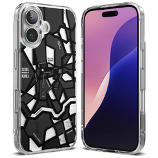  Ringke - Fusion Design - iPhone 16 - Szöul térkép fekete tok
