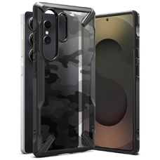  Ringke - Fusion X Dizájn - Samsung Galaxy S25 Ultra - Álcázott Fekete tok