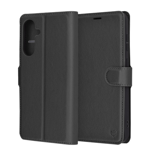 Techsuit - Bőrtok - Samsung Galaxy A56 5G - Fekete tok Techsuit - Bőrtok - Samsung Galaxy A56 5G - Fekete tok