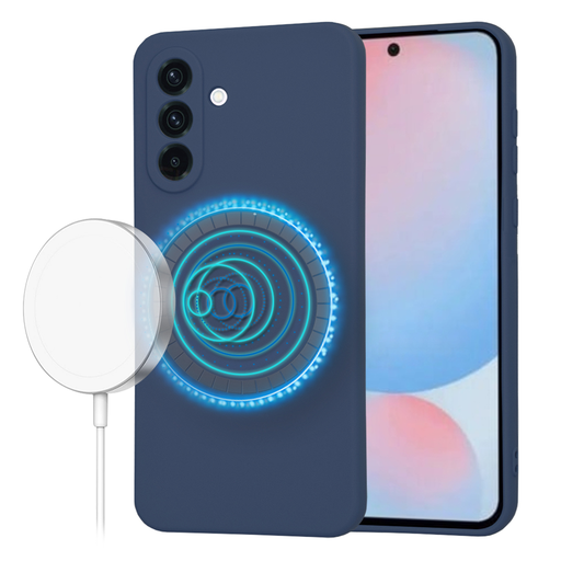 Techsuit - SoftFlex MagSafe - Samsung Galaxy A56 5G - Tengerészkék tok Techsuit - SoftFlex MagSafe - Samsung Galaxy A56 5G - Tengerészkék tok