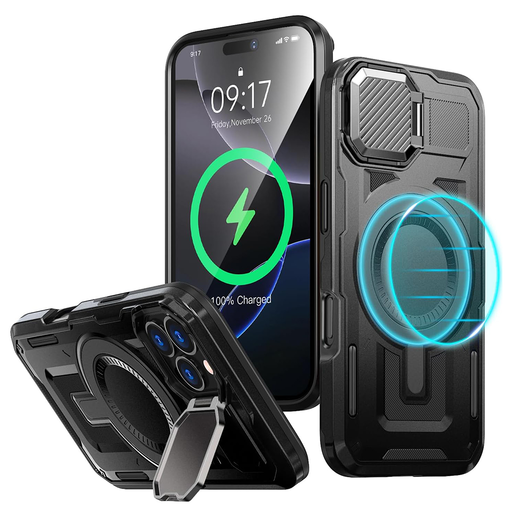 Techsuit - CamVault MagSafe - iPhone 16 Pro - Fekete tok Techsuit - CamVault MagSafe - iPhone 16 Pro - Fekete tok