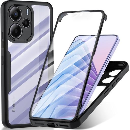 Techsuit - ColorVerse 360 Széria + Képernyővédő - Xiaomi Redmi Note 14 5G - Fekete tok Techsuit - ColorVerse 360 Széria + Képernyővédő - Xiaomi Redmi Note 14 5G - Fekete tok