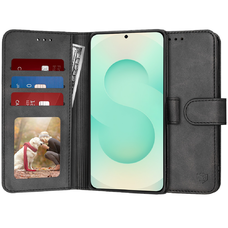  Techsuit - Naplófüzet - Samsung Galaxy S25 Plus - Fekete tok