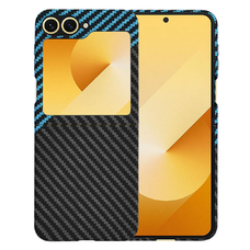  Techsuit - Carbonite FiberShell - Samsung Galaxy Z Flip6 - Kék Pulzus tok