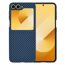  Techsuit - Karbonit Szálhéj - Samsung Galaxy Z Flip6 - Cián tok