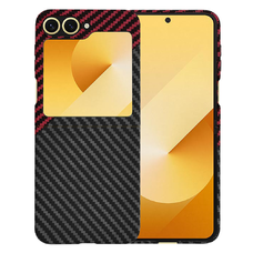  Techsuit - Carbonite FiberShell - Samsung Galaxy Z Flip6 - Piros Vortex tok