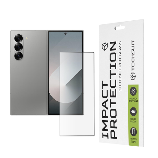  Techsuit - 111D Teljes Fedés / Teljes Ragasztású Üveg [Külső Képernyő] - Samsung Galaxy Z Fold6 - Fekete