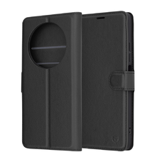  Techsuit - Bőr Tok - Xiaomi Redmi 14C / Poco C75 - Fekete tok