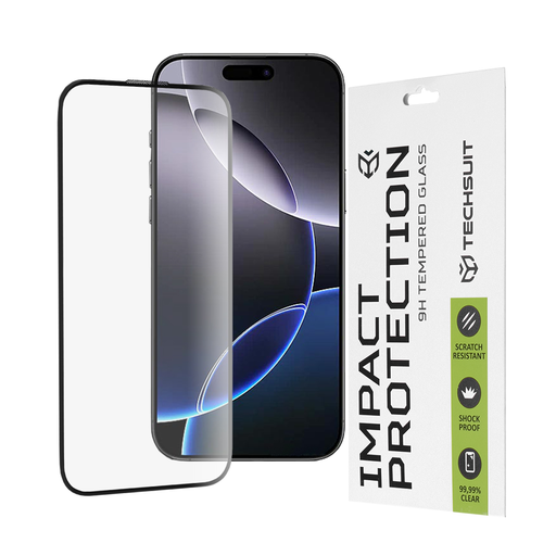 Techsuit - 111D Teljes Fedésű / Teljes Ragasztású Üveg - iPhone 16 Pro Max - Fekete Techsuit - 111D Teljes Fedésű / Teljes Ragasztású Üveg - iPhone 16 Pro Max - Fekete