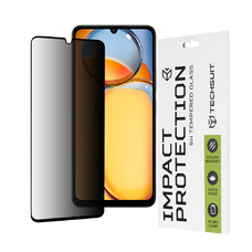  Techsuit - 111D Privacy Teljes Ragasztós Fólia - Xiaomi Redmi 13C 4G / 13C 5G / Poco C65 / Poco M6 - Fekete