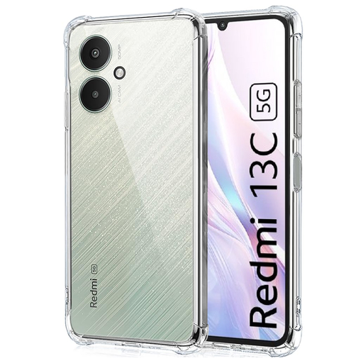  Techsuit - Ütésálló Átlátszó Szilikon [Kameravédelemmel] - Xiaomi Redmi 13C 5G / Poco M6 - Átlátszó tok